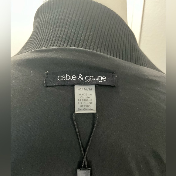 Cable & Gauge Shimmery Lightweight Bomber Jacket - Picture 5 of 14